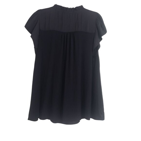 Lane Bryant Black Ruffle Sleeve‎ Blouse Size 18/20 Romantic Feminine Delicate - Picture 2 of 5
